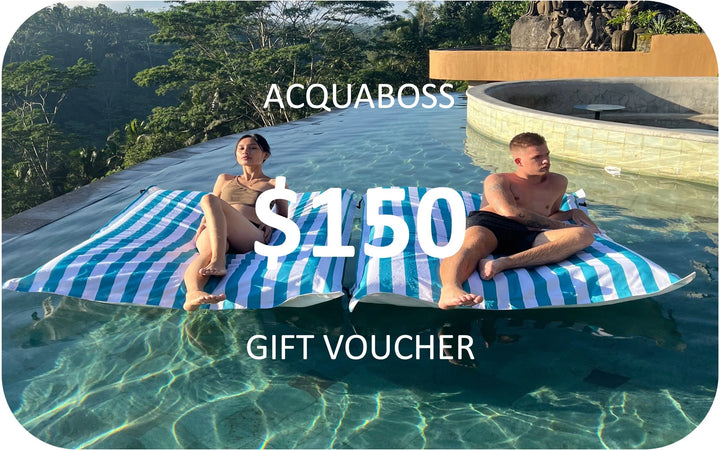Gift voucher of $150 for inflatables for acquaboss 