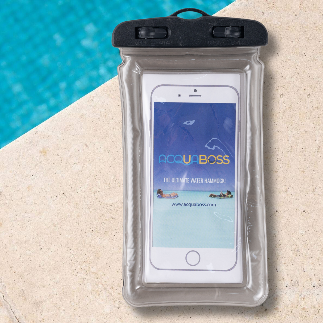 Orange Zest - with attachable waterproof phone sleeve and inflatable drink holder.
