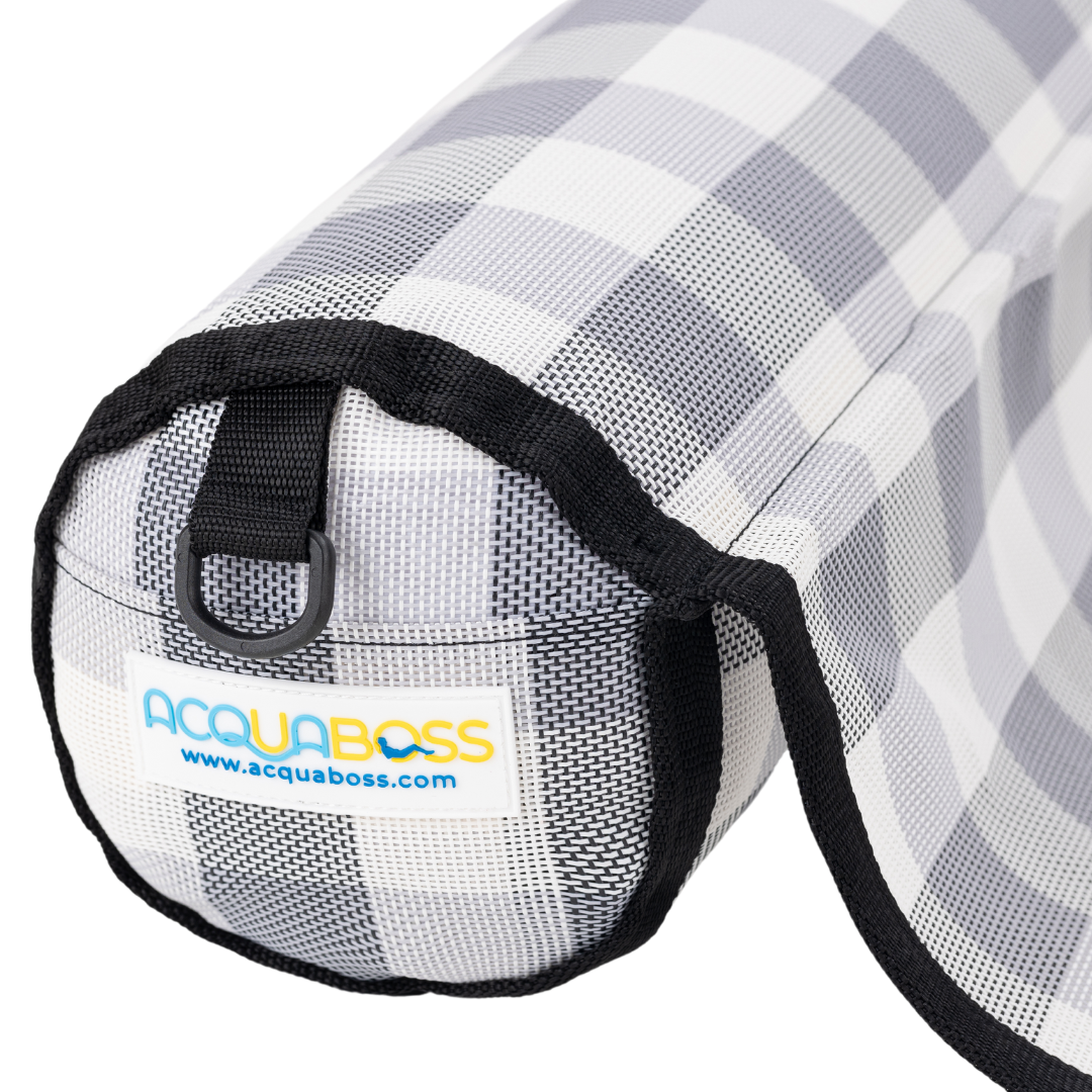 Gingham Style - with attachable waterproof phone sleeve and inflatable drink holder.